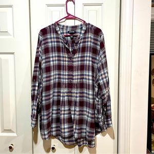 Lands’ End Flannel Tunic 24W